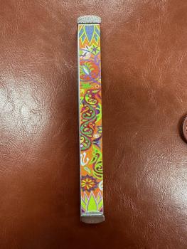 Floral Orange Mezuzah