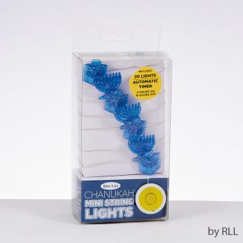 Dreidel Menorah Mini String Lights