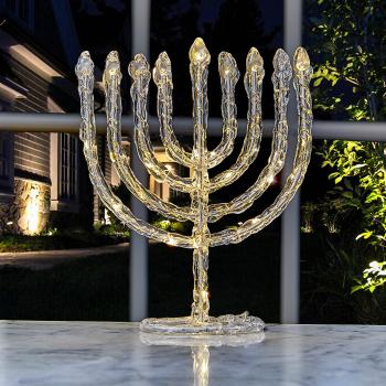 Twinkling Menorah LED Decoration