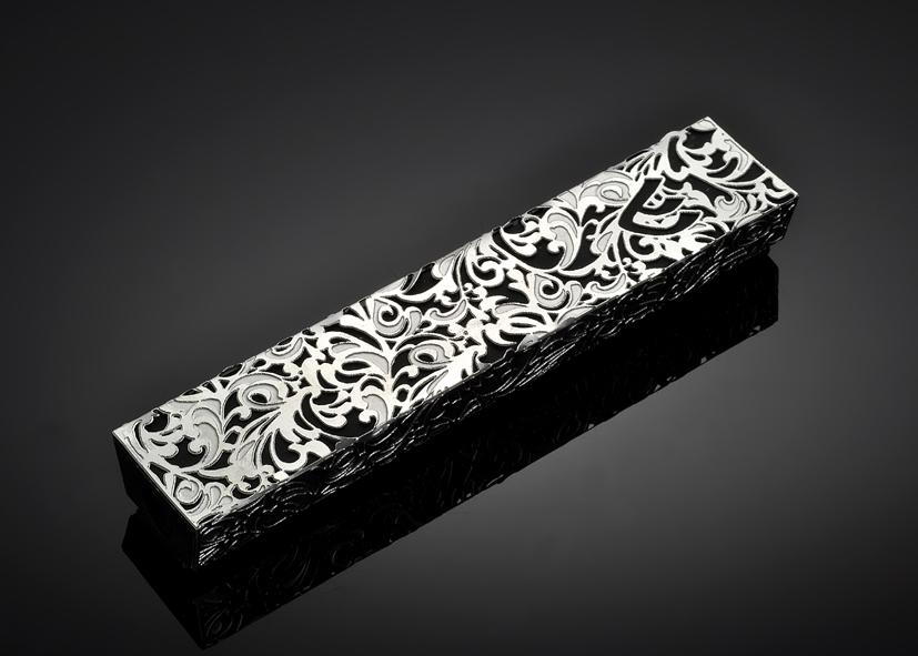 Royal Jacquard B Mezuzah - Metal